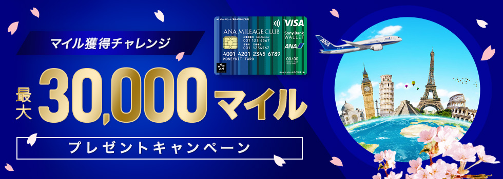マイル獲得チャレンジ 最大30,000マイルプレゼントキャンペーン