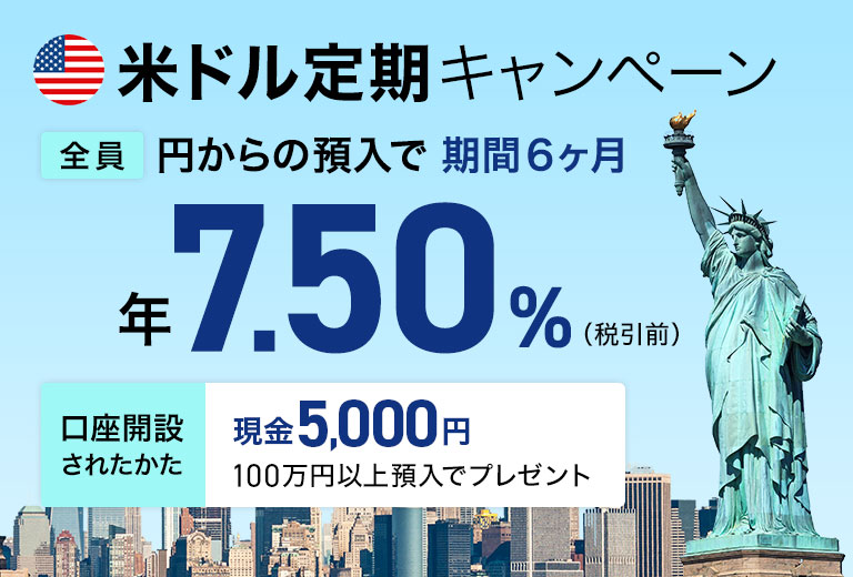 米ドル定期キャンペーン｜ソニー銀行（ネット銀行）