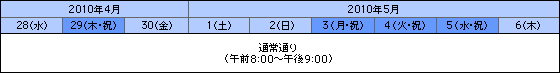 ATMご利用時間