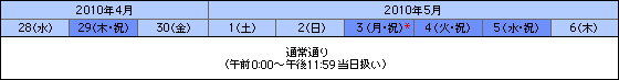 お取り引き時間