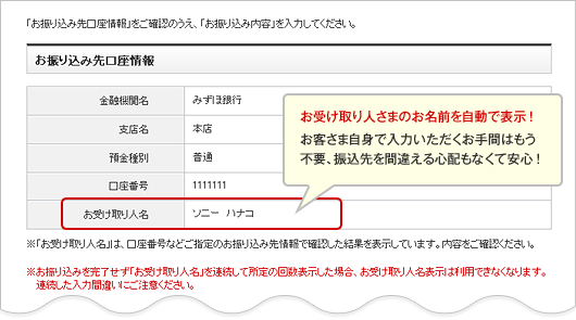 [ログイン後画面]お受け取り人さまのお名前を自動で表示！