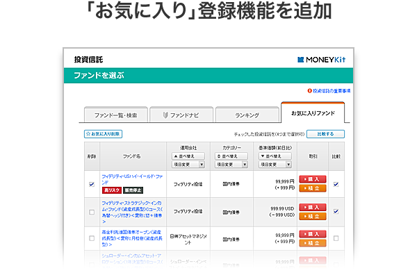「お気に入り」登録機能を追加