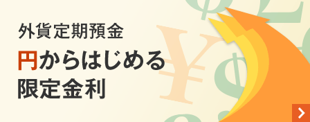 外貨定期預金　円からはじめる限定金利