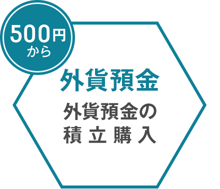 500円から　外貨預金　外貨預金の積立購入