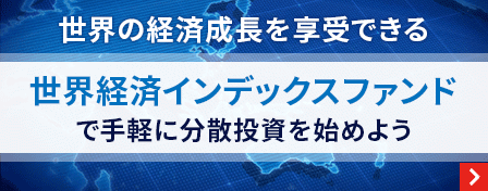 世界の経済成長を享受できる　世界経済インデックスファンドで手軽に分散投資を始めよう