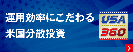 運用効率にこだわる　米国分散投資　USA360