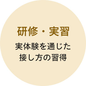 研修・実習 実体験を通じた接し方の習得